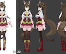 Vtuber向けオリジナル3Dモデル制作を承ります 立ち絵を高品質3Dモデル化！VRM・MMD・VRChat対応 イメージ5