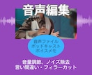 あなたのポッドキャスト音声を聞きやすく編集します 音量調節、ノイズ除去、不要音声・フィラーカット イメージ1