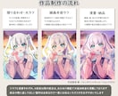 鮮やかさと立体感を両立したキャライラスト制作します 明暗差を活かした、印象に残るビジュアル表現が得意です イメージ3