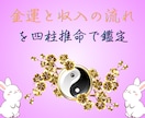 金運と収入の流れを四柱推命で鑑定します 金運の現在地と、これからの流れを明確にします イメージ1