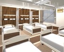 一級建築士がオフィス改装等の内装パース作成します 快適で機能的なオフィス空間を可視化します イメージ1