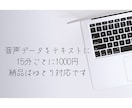 テープ起こし承ります 15分1000円～　自分でやる時間のない方、代行します！ イメージ1