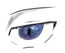 イラスト目だけ描きます つり目、タレ目、白黒、カラフル、宝石眼、表情様々要望に合う! イメージ1