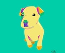 色鮮やかペット似顔絵、贈り物や待受画像にします 大切な愛犬が輝くようにイラスト制作(プレゼント・遺影にも) イメージ5