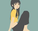 レトロな雰囲気の人物イラストを制作します SNSアイコン・動画・挿絵などで個性を出したい方へ イメージ6
