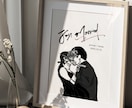 おしゃれ可愛い◎韓国風イラストお描きします 大切な写真を元に作成！特別なウェディングアイテムに。 イメージ3
