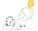 写真を元にシュールでかわいいイラストを描きます 大切なお子さん、ペットのお写真を、シュールでかわいい絵へ。 イメージ4