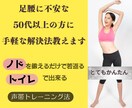 足腰に不安な50代以上の方に手軽な解決法教えます ノドを鍛えるだけで若返る トイレで出来る声帯トレーニング法 イメージ1