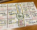 個人飲食店様必見！手書きメニュー作成代行します 筆ペンとクーピーを使用して目を引くメニュー表作成が得意です！ イメージ7