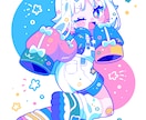 かわいいデフォルメイラスト制作いたします キュートな４～５頭身！彩度が高くてSNS映え イメージ3