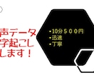 2０分1000円～文字起こしいたします 迅速、丁寧を心がけております。お気軽にご相談ください。 イメージ1