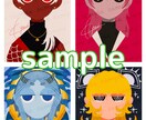 SNSアイコン用バストアップイラスト描きます フラットポップなデフォルメキャラをアイコンに！ イメージ7