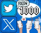 Twitterフォロワー1000UP！特典付けます 【9/30まで期間限定特別価格！】ツイッターで人気者に！ イメージ1