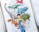 選べるデザイン♡水彩画×我が子ポスターを作成します プレゼントにも◎世界にひとつだけのオーダーメイドポスター♡ イメージ4