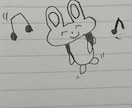 のんびりしたうさぎの絵を描いてます うさぎと夜空☆。.:＊・゜うさぎと遠足♪ イメージ2