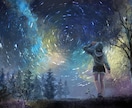 幻想的な一枚絵を描きます 背景あり、キャラクターのみ、どちらも可能です イメージ4