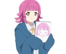 キャラクター絵【snsアイコン】作成します キャラ1体、背景無し、アニメ塗り イメージ6