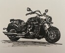 油性ペンでモノクロのイラストを作成します お気に入りの写真をイラストに変えます イメージ3