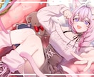 配信用やアイコン、1枚絵など幅広く承ります 立ち絵、一枚絵、アイコン、キャラデザなど、お任せください！ イメージ2