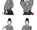 和風イラスト描きます 日本画風ー人物（3人まで）・山水・松竹梅・武器など イメージ4