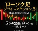 ローソク足プライスアクションで矢印を表示します 定番プライスアクション5つを一括検出するMT4インジケーター イメージ1