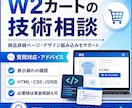 W2カートの技術相談に対応します 商品詳細ページやデザイン組み込みのお悩みを技術的に解決します イメージ1