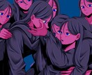 MVイラストやアイコンなどオリジナルの絵を描きます 可愛い系、カッコイイ系、不気味系など色々な絵柄で描きます。 イメージ1