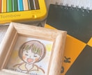 色鉛筆でゆるく可愛い似顔絵を描きます 【フレーム付き・郵送料込み】誕生日や記念日のプレゼントに イメージ4