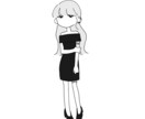 モノクロキュートな女の子描きます 可愛くてシックな女の子をお求めですか? イメージ3