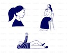 シンプルな線画イラストお描きします ユニークなイラスト。挿絵やアイコンなどにいかがでしょうか。 イメージ3