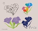 花や植物の手書きイラストのロゴ制作します 商用利用可！著作権譲渡、Aiデータ込み‼【オリジナルロゴ】 イメージ8