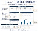入力だけで自動集計する業務チェック表を作ります 未完了・期限超過・完了率を自動表示して見える化します イメージ1