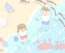 ほんわかテイストのイラスト描きます 何気ない日常や思い出の日、空想の姿でも⭐︎ イメージ2