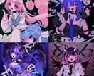 ダークで可愛いイラスト描きます VTuberさんのグッズやサムネイル、商用イラストなど！ イメージ3