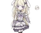 暗めで厚塗りの可愛いイラスト制作します アイコンや配信活動、グッズなどにご使用いただけます！ イメージ3