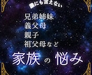 親子、兄弟、義実家、複雑家庭など家族の悩み占います 相性、性格、本音、円満解決。具体的にどうするか未来も占います イメージ1