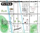 イラストを使った、かわいい地図を作成いたします GoogleMAPを元に分かりやすい地図を作成いたします。 イメージ6