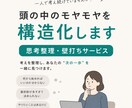 思考を整理し次の一歩を一緒に見つけます 頭の中のモヤモヤを構造化します イメージ1