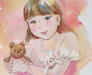 柔らかくあたたかみのある似顔絵描きます 水彩画で、その人らしさを表現します イメージ2