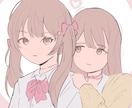 あまくてかわいいペア画描きます 恋人／友達／相方／夢絵／グッズ　♡SNSアイコンをお揃いに♡ イメージ4