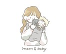 家族や子供のイラスト描きます お気に入りの写真をゆるめのタッチでイラストにしますꪔ̤̮ イメージ2