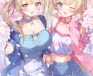 イラスト制作いたします 可愛くて女の子らしい目を惹くイラストを制作します イメージ3