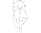 デッサン風のファッションイラスト描きます 様々な雰囲気でイラスト仕上げます イメージ2