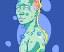 手描き！うるツヤでポップなイラスト作成します ゼリーのようなうるツヤ感と、少し奇妙なデザインが特徴。 イメージ6