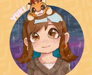 可愛いデフォルメアイコン描きます SNSで使いやすい！お名前入れます！ イメージ2