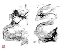 手描き水墨画風イラスト制作｜和の美を描きます 現役イラストレーターが水墨画のようなタッチで描きます！ イメージ3