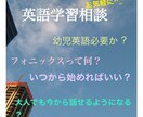 大人・子どもの英語学習の相談乗ります 英語学習を始めたいけど何から？何歳から？頻度は？お答えします イメージ1