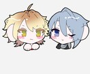 お試し価格(3名)可愛いSDを2人ペアを描きます ころんと可愛い♡ あなただけのSDキャラ描きます！ イメージ2