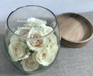 プロポーズの花束・結婚式ブーケ　記念の花を残します 【ポットグラス】 特別な日の花を立体的に保存　ドライ加工 イメージ2