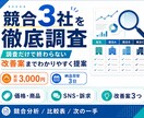 競合3社を調査し改善案まで提案します 調べて終わりではなく次の一手まで整理します イメージ1